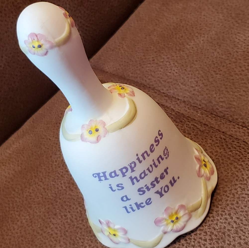 Happiness is having a sister like you collectible bell music box